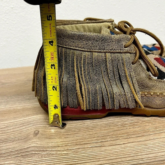 Twisted X Women's Tribal Fringe Driving Moccasins - Size 6.5 Left 7 Right - Picture 9 of 10